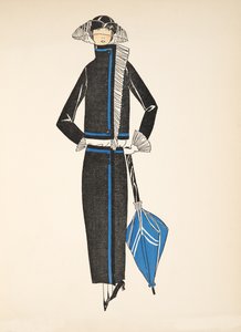 Tageskleid, aus einer Sammlung von Modeplatten von French School