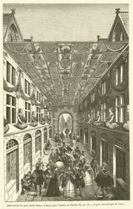 Dekoration der Pont Notre-Dame in Paris für den Einzug von Karl IX. im Jahr 1571 von French School