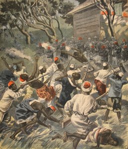 Besiegung der Sakalava, Madagaskar, Illustration aus Le Petit Journal: Supplement illustre, 3. April 1898