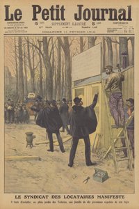 Demonstration der Mietervereinigung in Paris