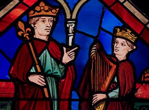 Darstellung von David und Saul, aus der Ste Chapelle, Bay B