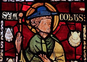 Darstellung von St. Jakobus: aus der Kapelle des Schlosses, Rouen? von French School