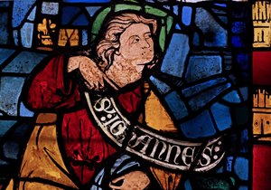 Darstellung von St. Johannes: aus der Kapelle des Schlosses, Rouen? von French School
