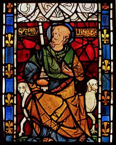 Darstellung von St. Paulus: Grisaille aus der Kapelle des Schlosses, Rouen? von French School