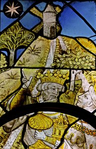 Detail aus der Anbetung der Könige, ursprünglich aus St. Vivien, Rouen von French School