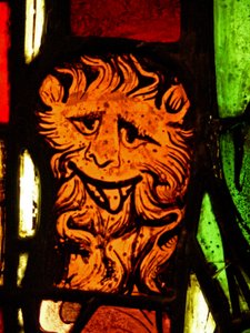 Darstellung eines Löwen im St. Petrus Panel: aus der Kapelle des Schlosses, Rouen? von French School