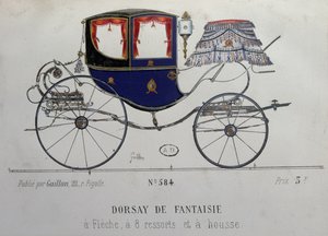 Entwurf für ein Coupe Dorsay de Fantaisie von French School