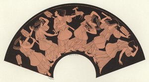 Detail der griechischen Keramik (Farblithografie)