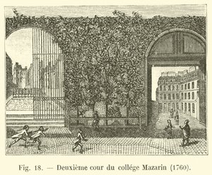 Zweiter Hof des Kollegs Mazarin, 1760 von French School