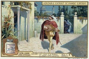 Don Juan: Akt II, Szene IV, Serenade von Don Juan - Chromo Liebig von French School