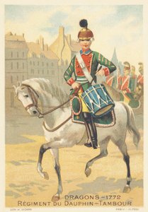 Drachen, Regiment du Dauphin, Drambour im Jahr 1772 von French School