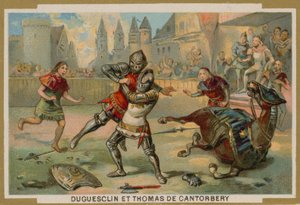 Duell zwischen Bertrand du Guesclin und Thomas von Canterbury, Dinan, Bretagne, 1357