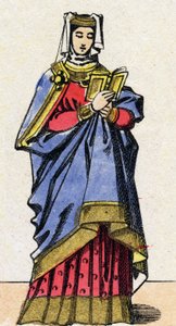 Dynastie der Kapetinger: Porträt von Blanche de Castille von French School
