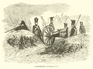 Erdwerke außerhalb von Laon (Gravur) von French School