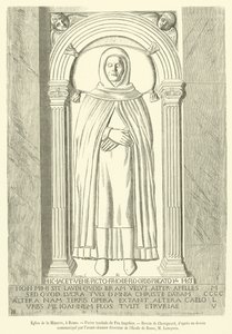 Kirche der Minerva in Rom, Grabstein von Fra Angelico von French School