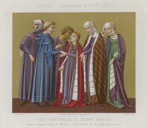 Verlobung der jungen Adligen von French School