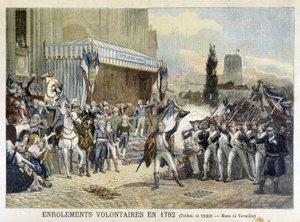 Einschreibung von Freiwilligen im Jahr 1792 von French School