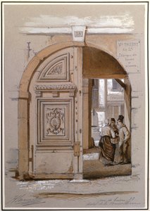 Eingang zum Hotel der Marquise de Brinvilliers, 28 rue de Bievre, Paris
