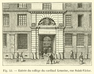 Eingang des Kollegs des Kardinals Lemoine, Rue Saint-Victor
