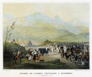 Einzug der französischen Armee in Chambéry, 25. September