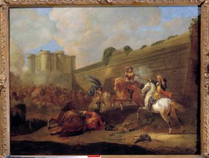 Episode der Fronde 1648-1652: Kampf zweier Reiter, Faubourg Saint Antoine unter den Mauern der Bastille von French School