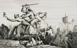 Eudes in der Schlacht gegen die Normannen, aus 