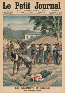 Ereignisse in Mexiko, Erschießung von drei Amerikanern, Titelillustration aus 