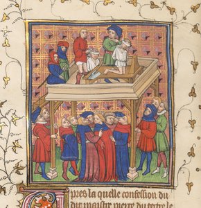 Hinrichtung aus Chroniques de France ou de St. Denis