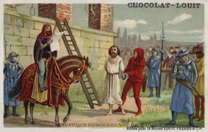 Hinrichtung von Enguerrand de Marigny, Hauptminister von Philipp IV. von Frankreich, 1315 von French School
