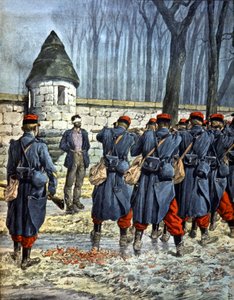 Hinrichtung eines deutschen Spions durch die französischen Truppen von French School