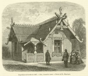 Weltausstellung von 1867, Isba, russische Hütte von French School