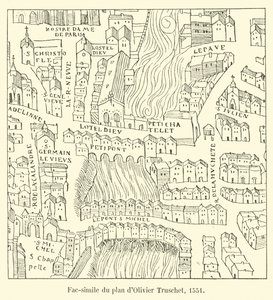 Faksimile des Plans von Olivier Truschet, 1551