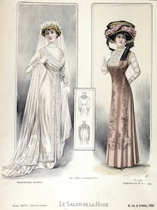 Modenschau am 20.03.1909: Hochzeitskleid