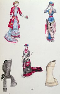 Mode im Jahr 1880 von French School