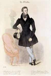 Männliche Mode im Jahr 1829 - in „Les Modes“ von French School