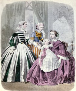 Modeplatte aus Le Monde Elegant 1859 (Farbstich) von French School