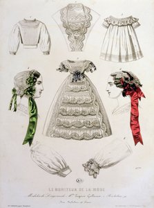 Modeplatte aus Le Moniteur de la Mode, 1854