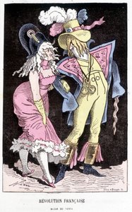 Mode unter der Französischen Revolution - in „Histoire de France Tintamarresque“ von Touchatout von French School