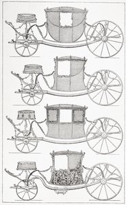 Modische Kutschen des 18. Jahrhunderts, 1875 von French School