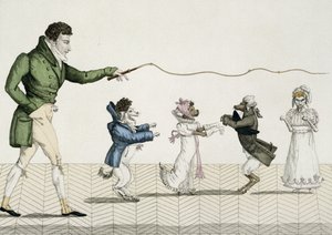 Modische Hunde, Tafel 35 aus Le Bon Genre, 1808 von French School