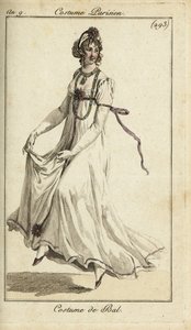 Modische Frau tanzt in einem Ballkleid
