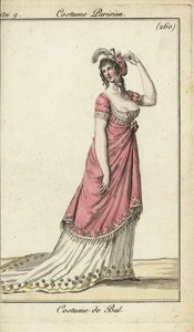 Modische Frau in einem luxuriösen Ballkleid, Paris