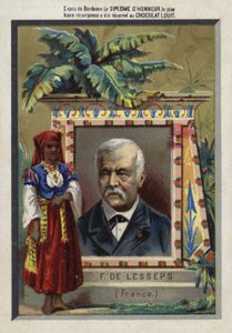 Ferdinand de Lesseps, französischer Unternehmer und Kanalbauer von French School