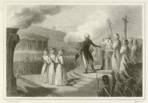 Fête de la Fédération, 14. Juli 1790 von French School