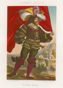 Figur eines Mannes mit einer Fahne