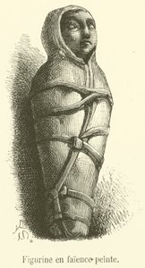 Bemalte Fayencefigur
