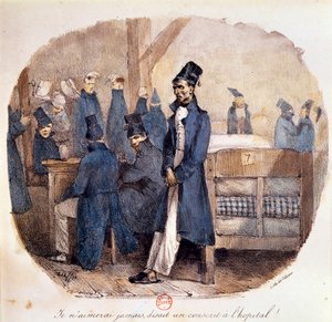 Erstes Kaiserreich: „Die Rekruten im Krankenhaus im Jahr 1809“ Paris, B.N.