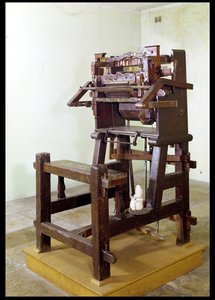 Erster Webstuhl für Strümpfe, 1750