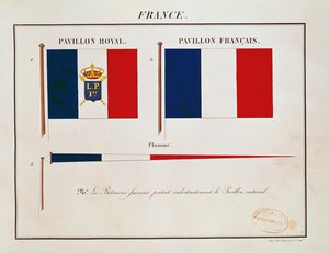 Flagge von Louis-Philippe I., aus Pavillons des Puissances Maritimes von French School