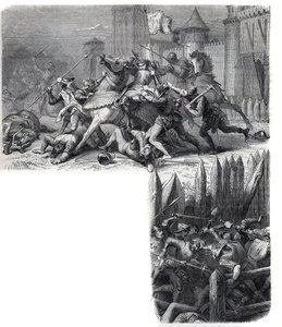 Florenz erhebt sich (der Krieg der „Acht Heiligen“) gegen die Rückkehr des Heiligen Stuhls nach Rom. Papst Gregor XI. Pierre Roger de Beaufort von French School